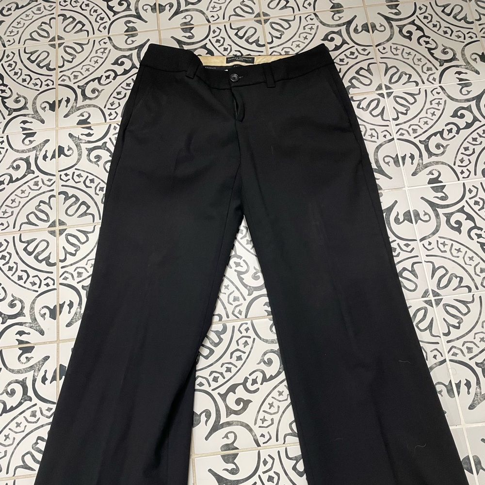 Banana Republic 0 petite cuffed wool lined blend trousers-classic style